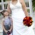 bride and flower girl