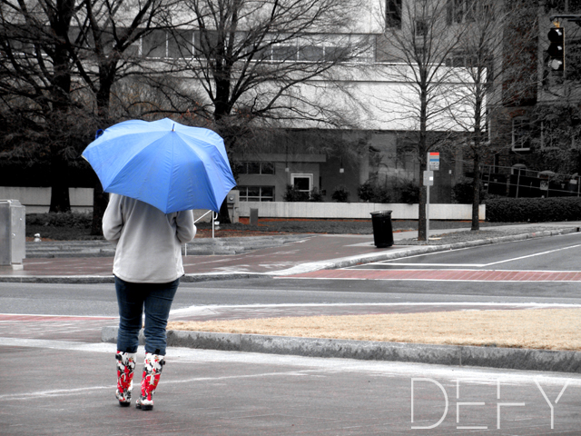 Blue umbrella