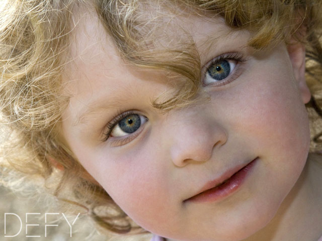 Child Close Up with Beautiful Eyes
