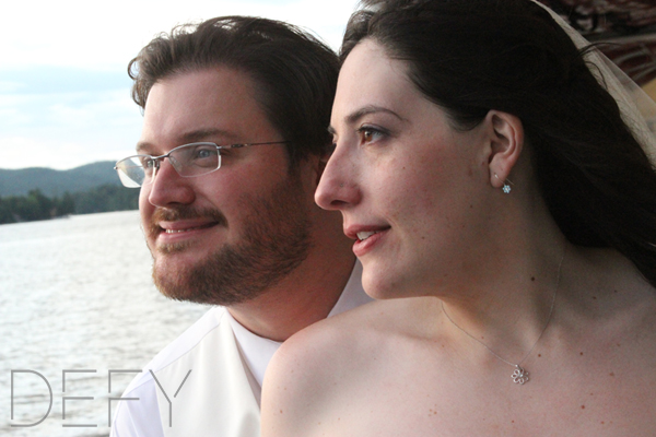 bride and groom profiles