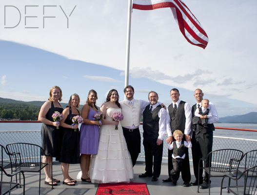 wedding party on ship on lake george