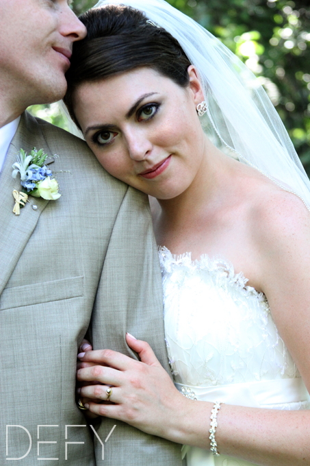 kissing bride's head