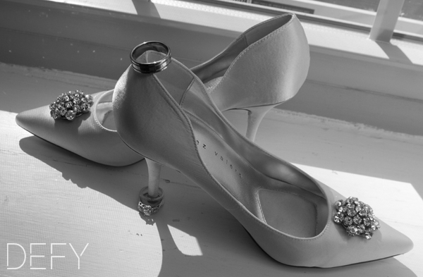 Shoes and wedding rings