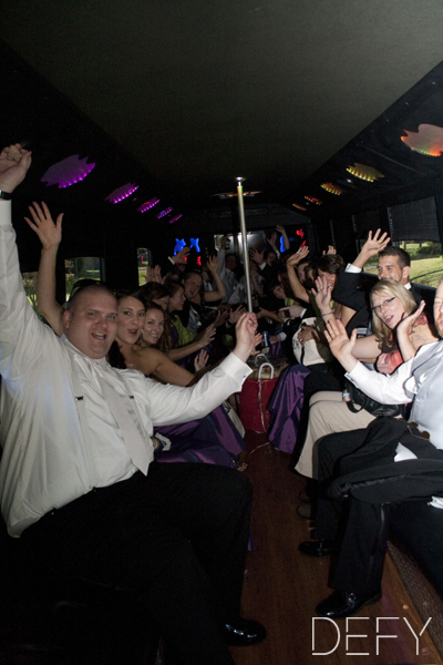 Wedding on the party bus