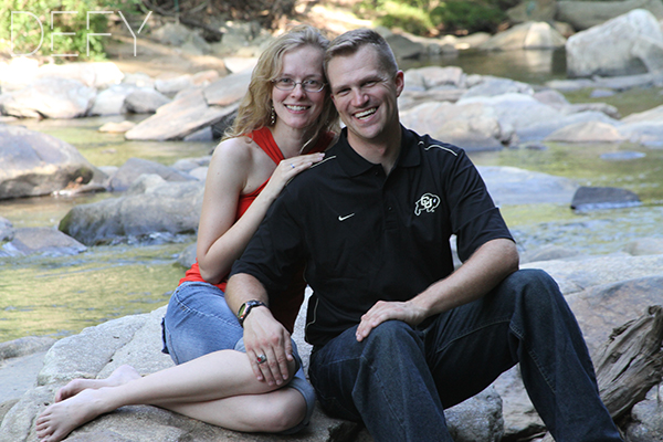 sitting on rocks