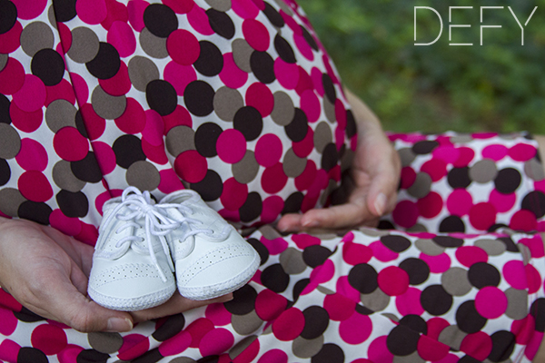 baby bump with shoes
