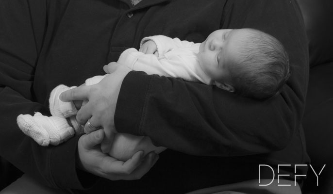 a sleep in daddys arms