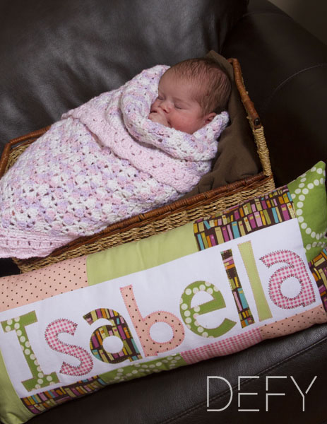 sleeping baby in basket